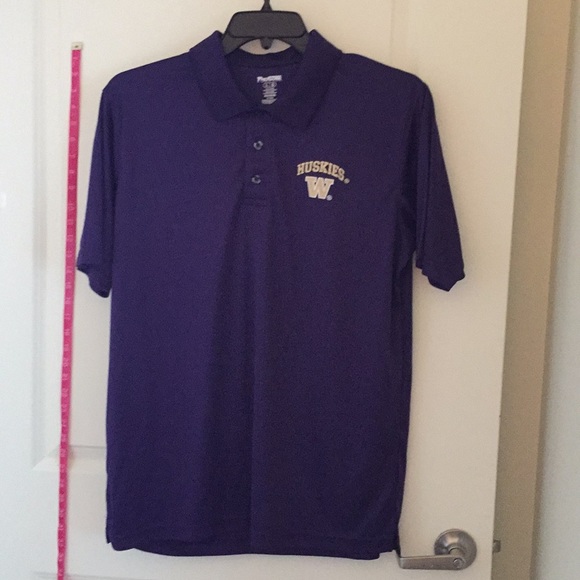 ProEdge Other - MEN’S NWOT LARGE UofW HUSKIES FOOTBALL POLO SHIRT